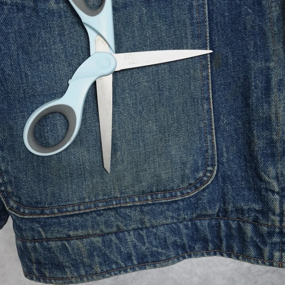 Vntg Polo Ralph Lauren Country Barn Coat Men Large Denim Blanket Lined Chore 90s - Picture 4 of 16